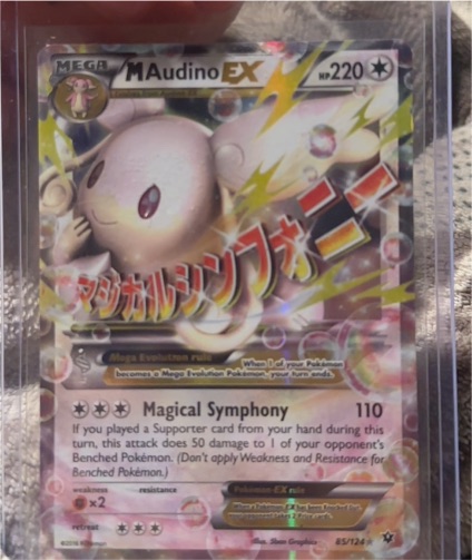 2016 Pokémon XY Fates Collide #85 M Audino EX — front
