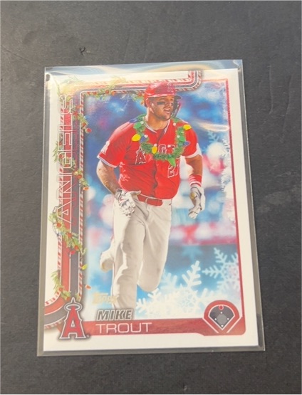2025 Topps Holiday #H50 Mike Trout — front
