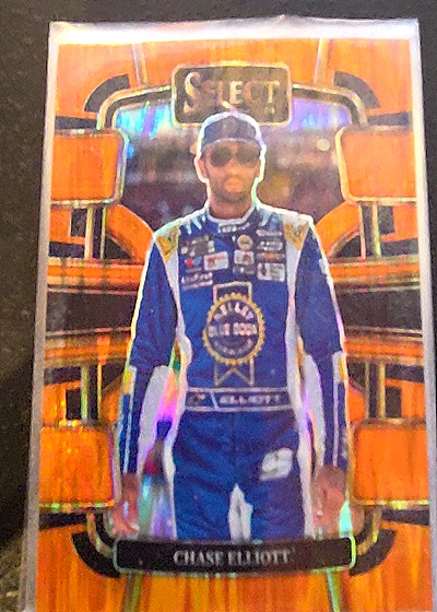 2024 Panini Select #39 Chase Elliott Grandstand Orange Flash Prizm — front