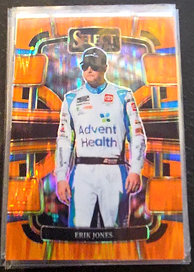 2024 Panini Select Racing #96 Erik Jones Orange Flash Prizm — front