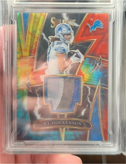 2021 Panini Select Tie-Dye Patch #SP-THO T.J. Hockenson — front