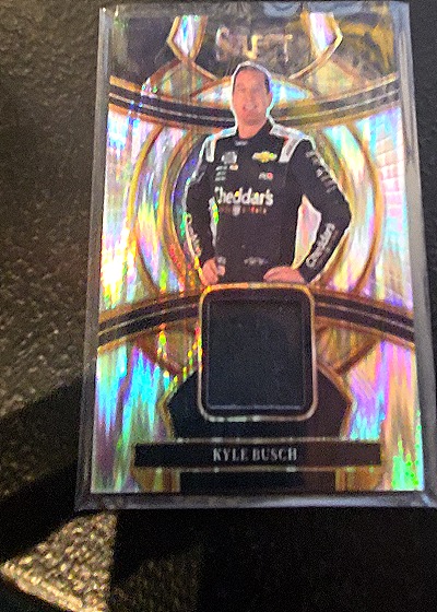 2024 Panini Select Racing Selective Swatches Flash Prizm #SS-KYB Kyle Busch — front