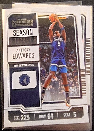 2023-24 Panini Contenders #62 Anthony Edwards Season Ticket — front