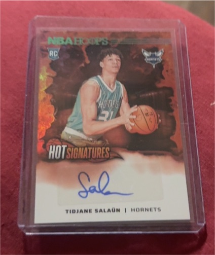 2024-25 Panini NBA Hoops Hot Signatures #Tidjane Salaun — front