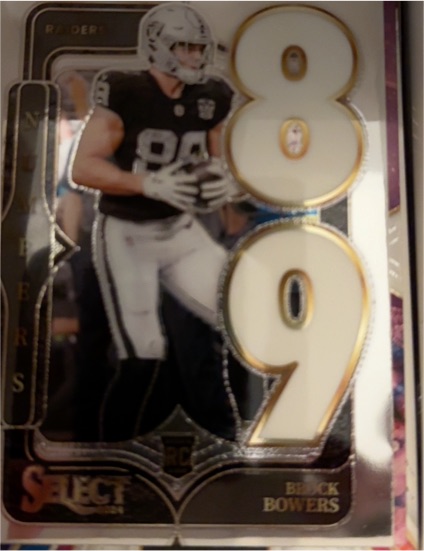 2024 Panini Select Numbers #12 Brock Bowers — front