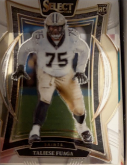 2024 Panini Select #56 Taliese Fuaga Silver Prizm Die Cut — front