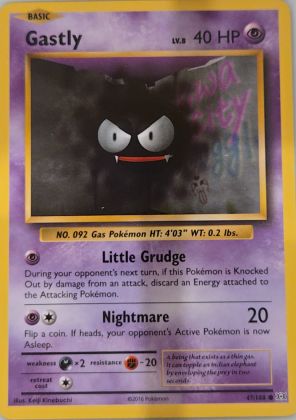 2016 Pokémon XY Evolutions #47 Gastly — front