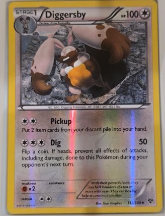 2014 Pokemon XY Base Set #112 Diggersby — front