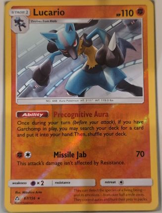 2018 Pokémon Sun & Moon Ultra Prism #67 Lucario — front