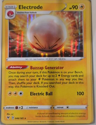 2020 Pokémon SWSH04: Vivid Voltage #046 Electrode — front