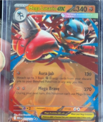 2025 Pokémon TCG Mega Evolution #077 Mega Lucario EX — front