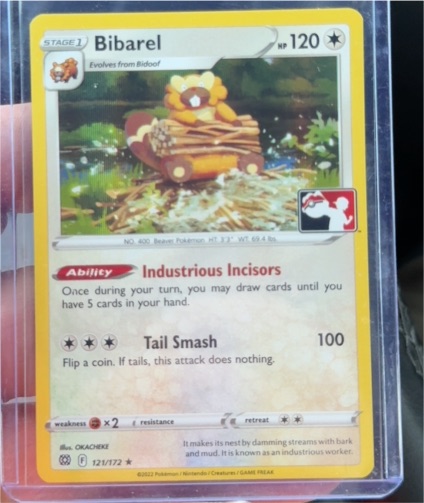 2023 Pokemon Brilliant Stars #121 Bibarel — front