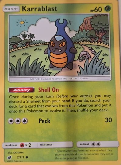 2017 Pokémon Sun & Moon Crimson Invasion #7 Karrablast — front