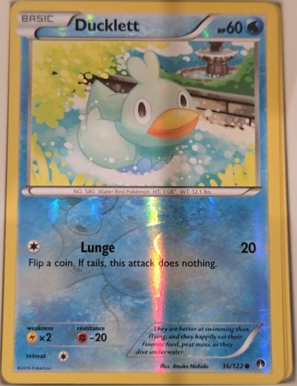2016 Pokémon XY BREAKpoint #36 Ducklett — front