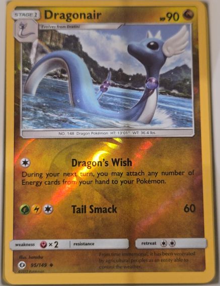 2017 Pokémon Sun & Moon #95 Dragonair — front