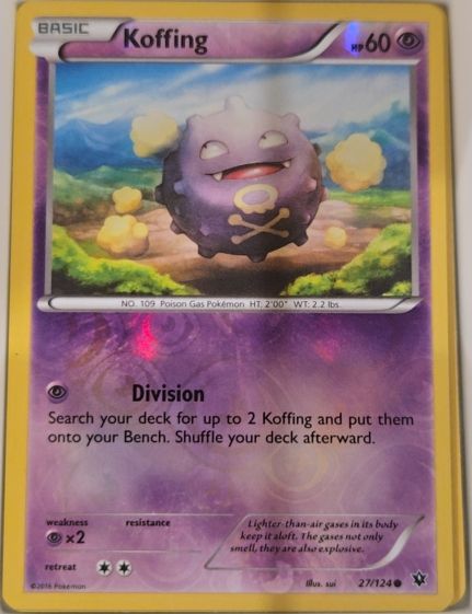 2016 Pokémon XY Fates Collide #27 Koffing — front