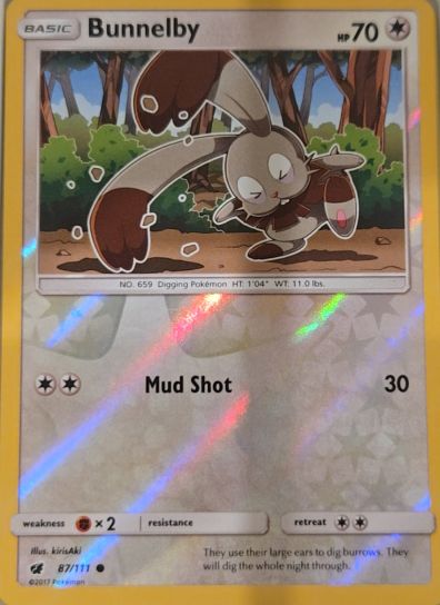 2015 Pokémon Sun & Moon Crimson Invasion #87 Bunnelby — front