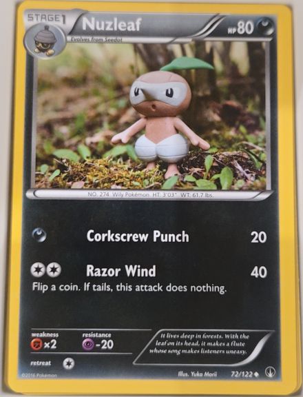 2016 Pokémon XY BREAKpoint #72 Nuzleaf — front