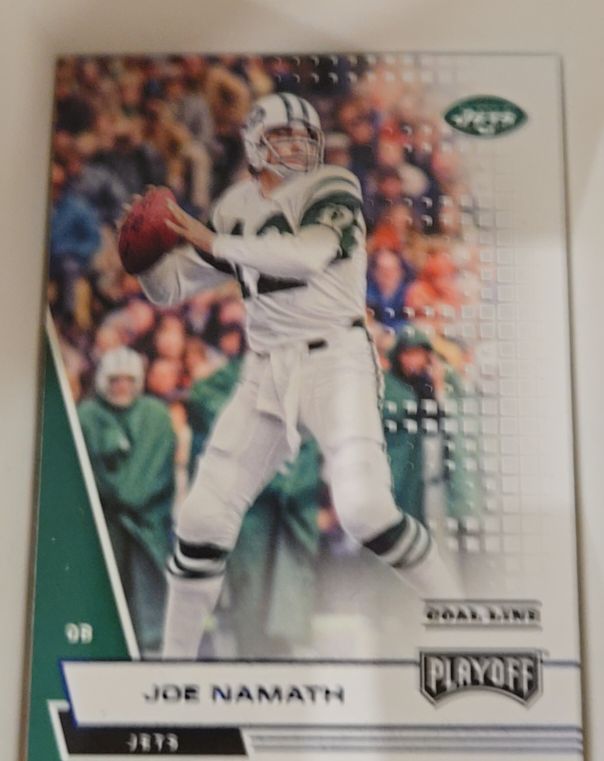 2020 Panini Playoff Goal Line #25 Joe Namath — front
