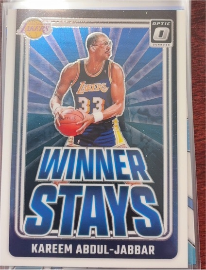 2024-25 Donruss Optic #14 Kareem Abdul-Jabbar Winner Stays — front
