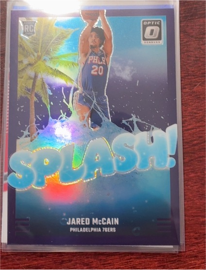 2024-25 Panini Donruss Optic #3 Jared McCain Splash! Purple Prizm Rookie — front