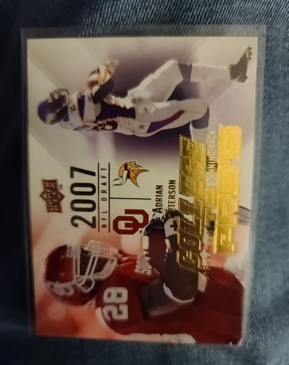2009 Upper Deck College to Pros #CTP-AP Adrian Peterson — front