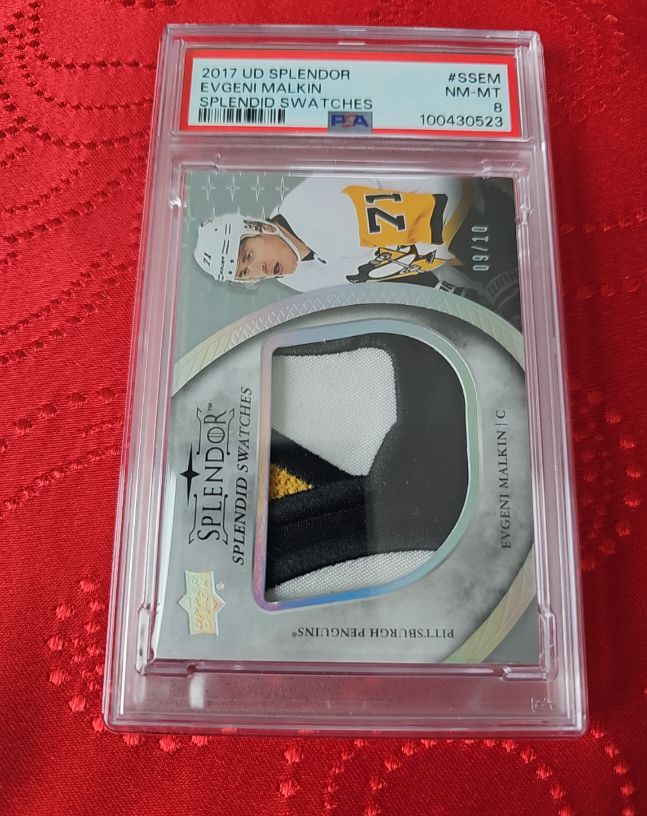 2017 UD Splendor #SSEM Evgeni Malkin Splendid Swatches — front