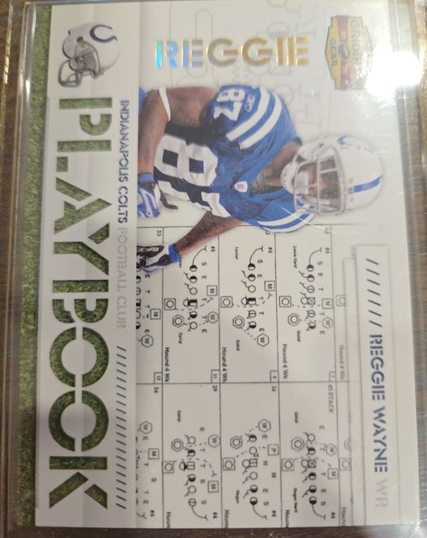 2008 Donruss Gridiron Gear Playbook #PL-18 Reggie Wayne — front
