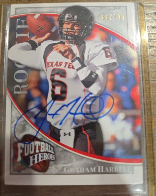 2009 Upper Deck Football Heroes Rookie Autographs Graham Harrell — front