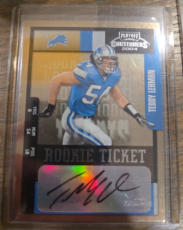 2004 Playoff Contenders Rookie Ticket Teddy Lehman — front
