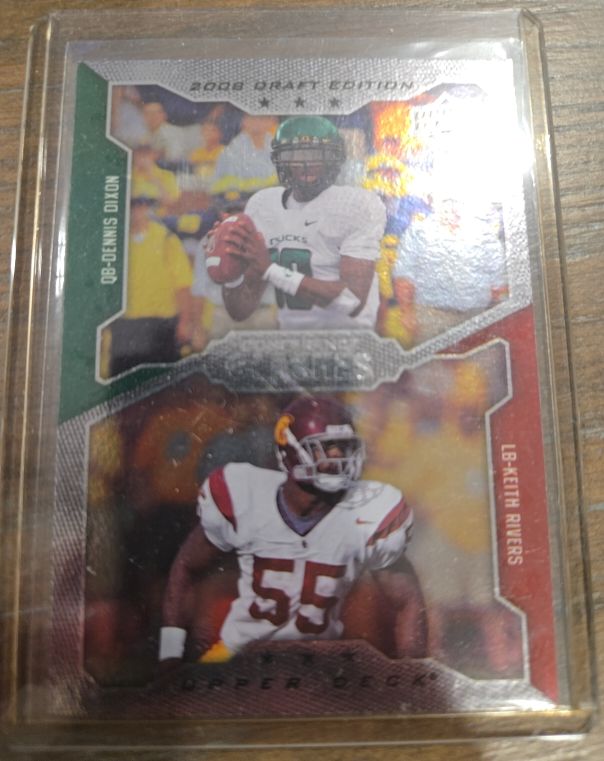 2008 Upper Deck Draft Edition Contenders Duals Dennis Dixon / Keith Rivers — front