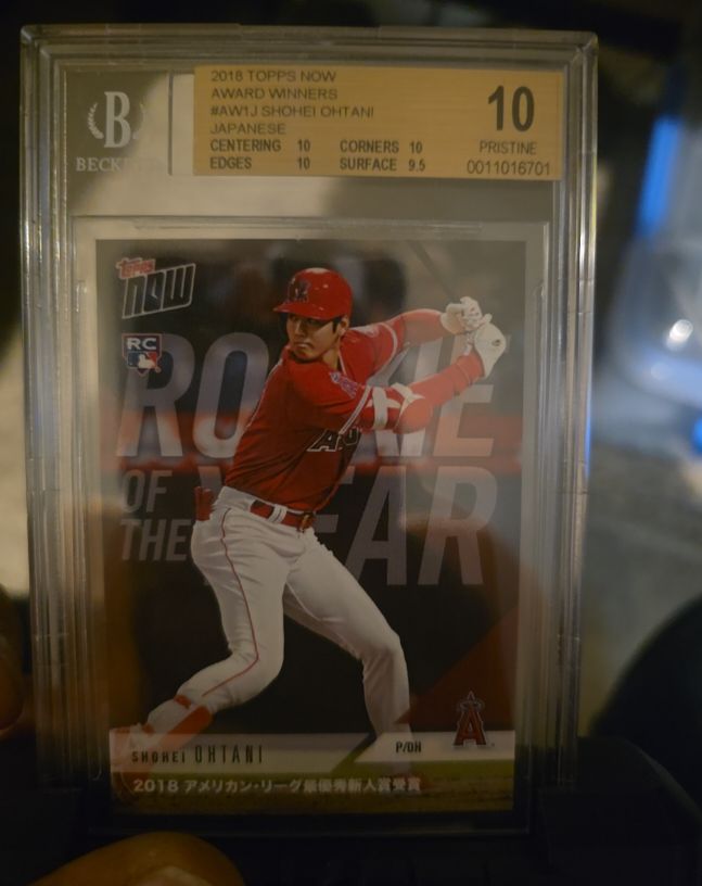 2018 Topps Now Award Winners #AW-1J Shohei Ohtani — front
