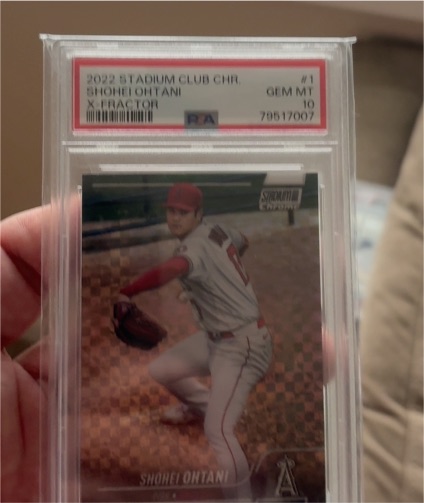 2022 Stadium Club Chrome #1 Shohei Ohtani X-Fractor — front