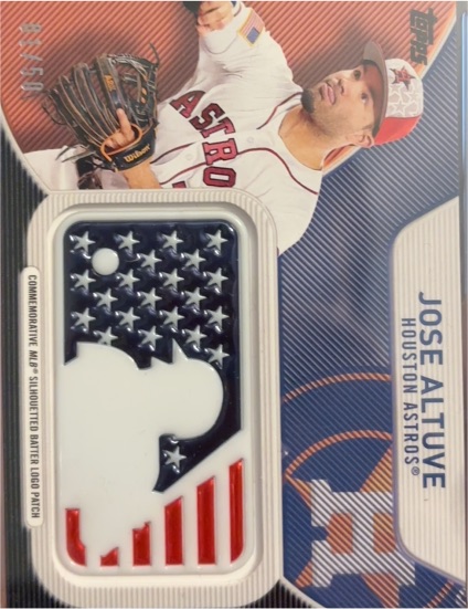 2017 Topps Independence Day Silhouetted Batter Logo Patch Jose Altuve — front