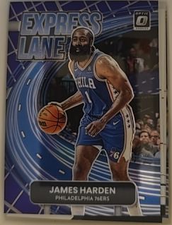 2022-23 Panini Donruss Optic #16 James Harden Express Lane Philadelphia 76ers — front