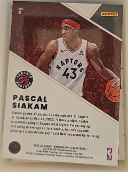 2022-23 Panini Donruss Optic Basketball #3 Pascal Siakam — front