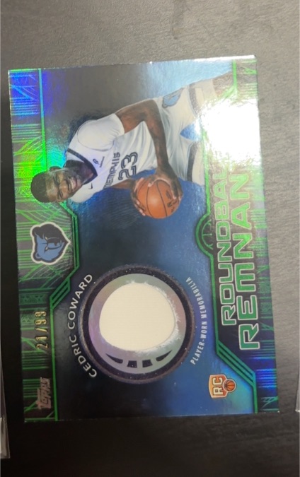 2025-26 Topps Basketball Roundball Remnants #RRR-CC Cedric Coward — front