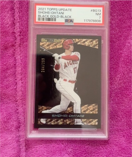 2021 Topps Update #BG13 Shohei Ohtani Black Gold — front