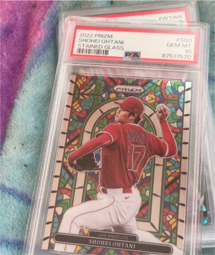 2022 Panini Prizm #SG3 Shohei Ohtani Stained Glass — front