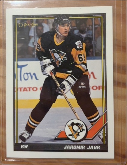 1991-92 O-Pee-Chee #40 Jaromir Jagr — front