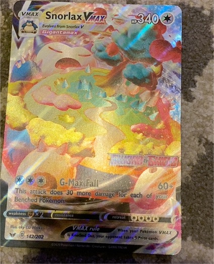 2020 Pokémon Sword & Shield #142 Snorlax VMAX — front