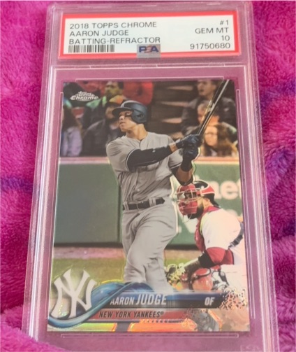 2018 Topps Chrome #1 Aaron Judge Batting Refractor — front