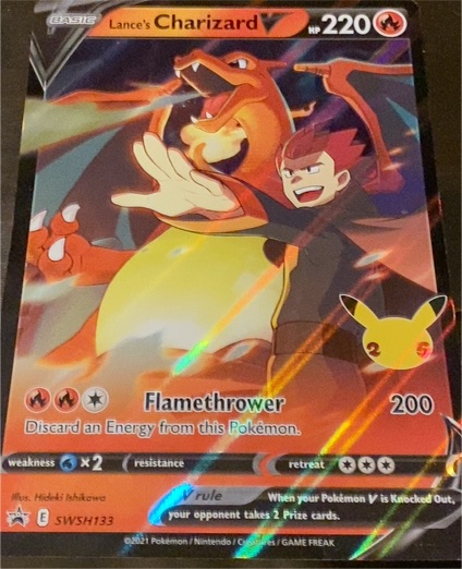 2021 Pokemon Celebrations #SWSH133 Lance's Charizard V — front
