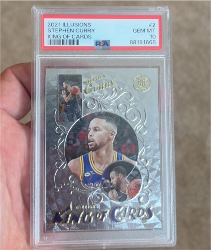 2021-22 Panini Illusions #2 Stephen Curry King of Cards — front