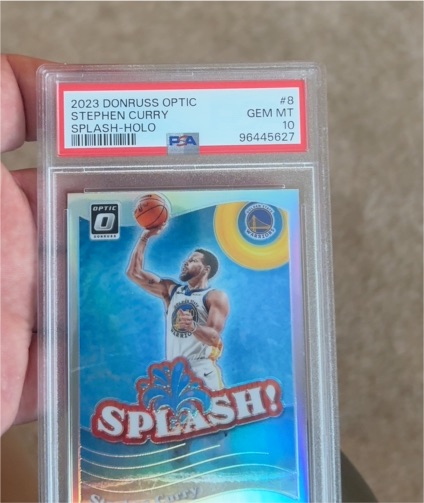 2023 Donruss Optic #8 Stephen Curry Splash-Holo — front