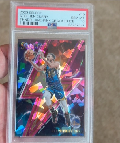 2023 Select #10 Stephen Curry THNDR LANE-PINK CRACKED ICE — front