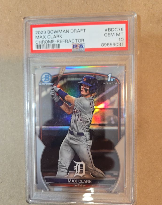 2023 Bowman Draft Chrome Refractor #BDC-76 Max Clark — front