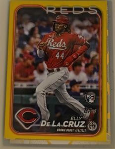 2024 Topps Update #US350 Elly De La Cruz Rookie Debut Yellow — front