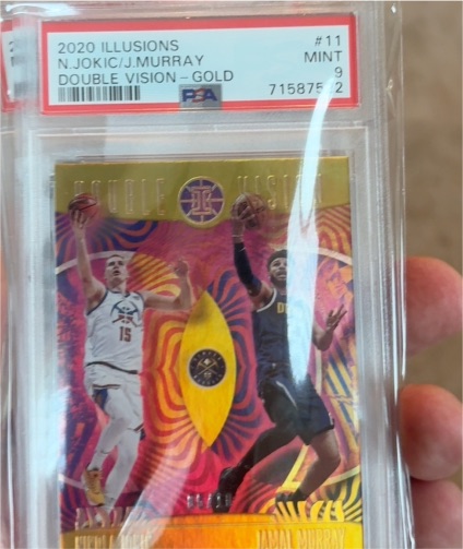 2020 Panini Illusions #11 Nikola Jokic/Jamal Murray Double Vision - Gold — front