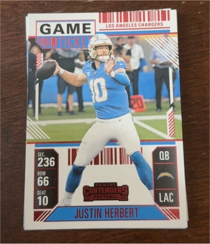 2024 Panini Contenders #55 Justin Herbert — front